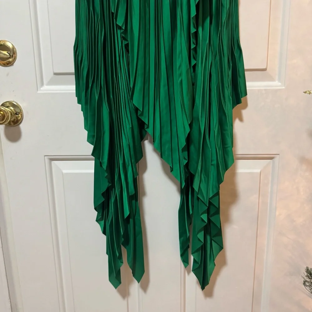 Acler Cedar Pleated Dress Emerald Green Size US 2 AU 6 $465 - Picture 3 of 11